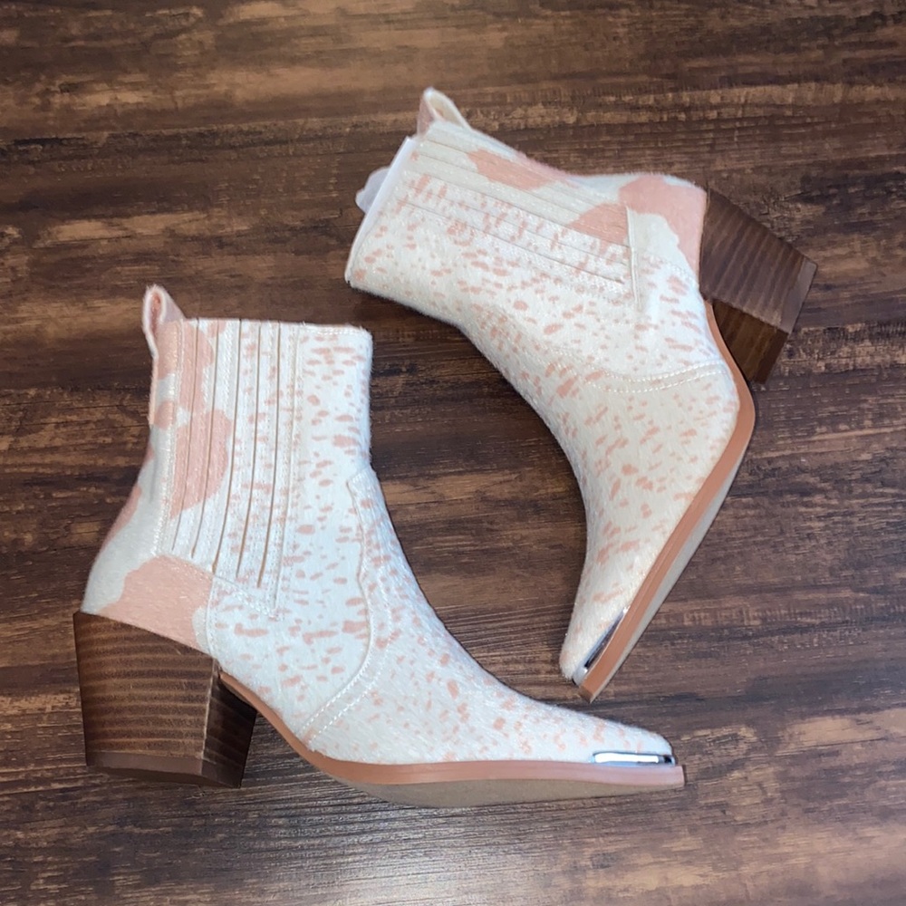 Cowhide booties!